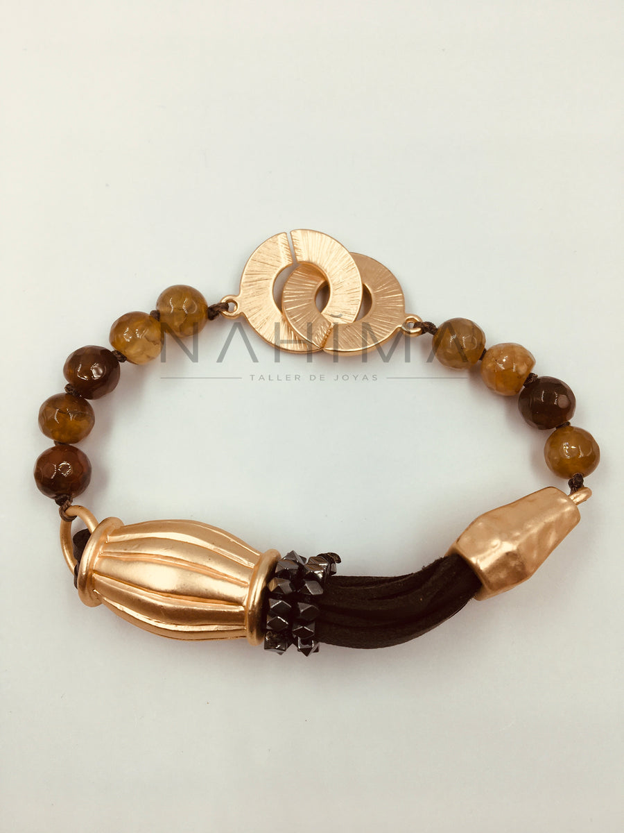 Pulsera Tiras de Piel