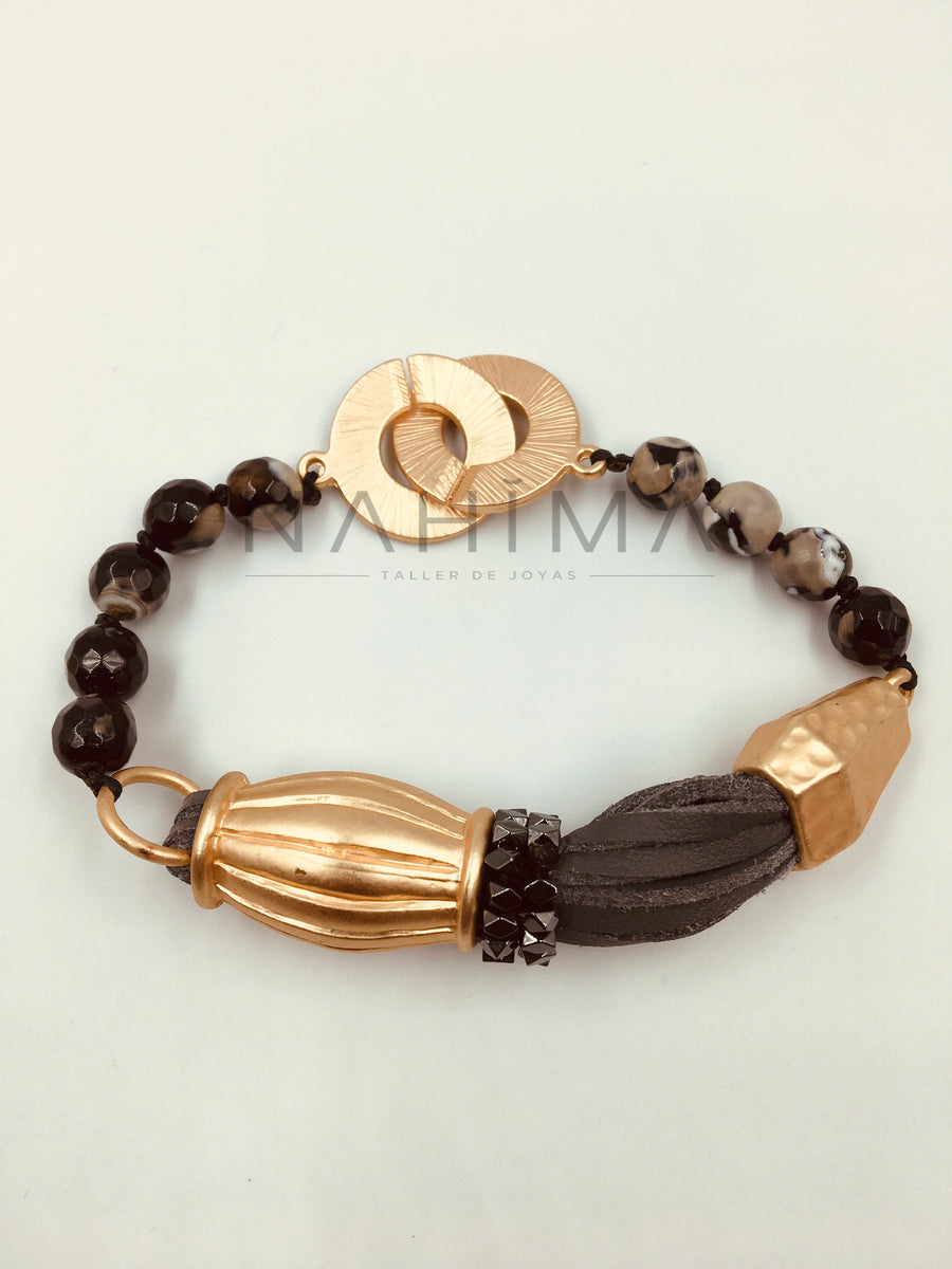 Pulsera Tiras de Piel