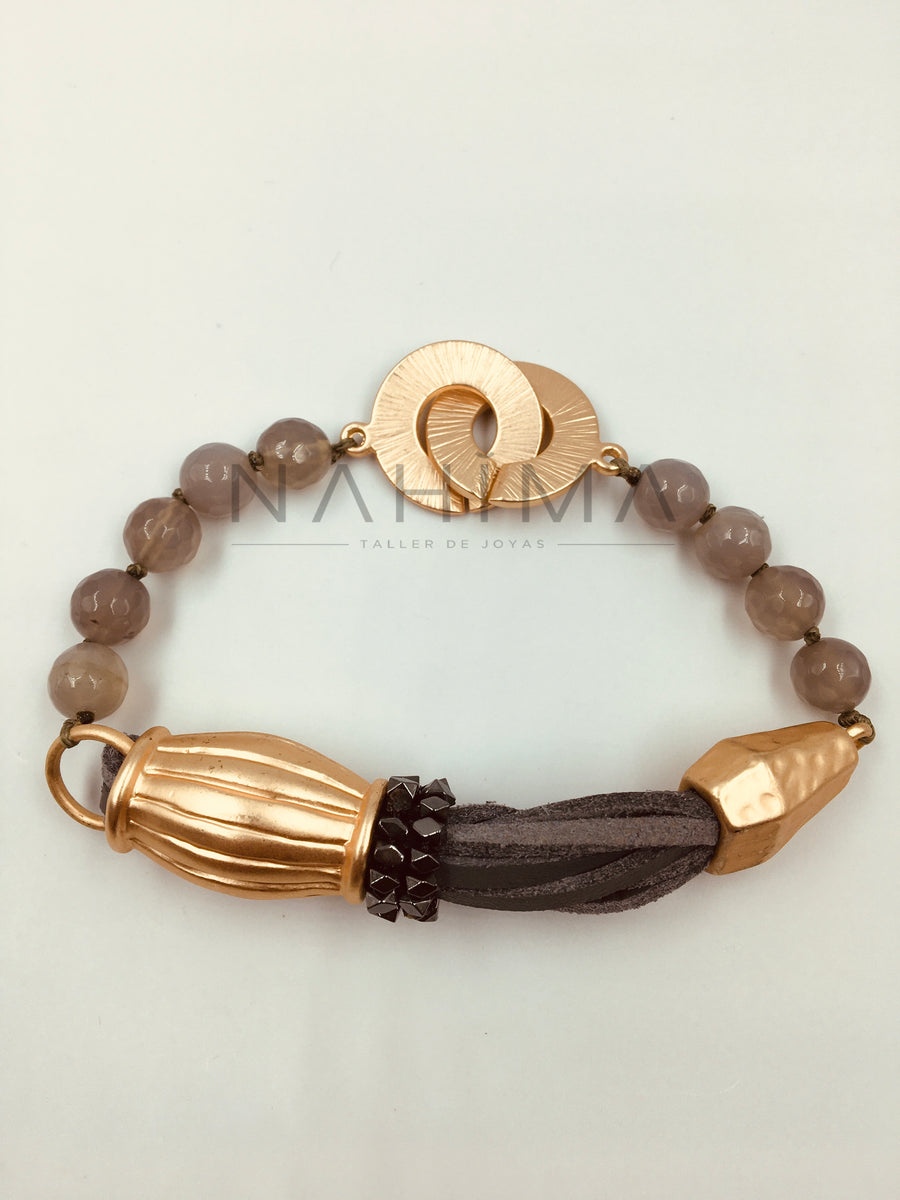 Pulsera Tiras de Piel