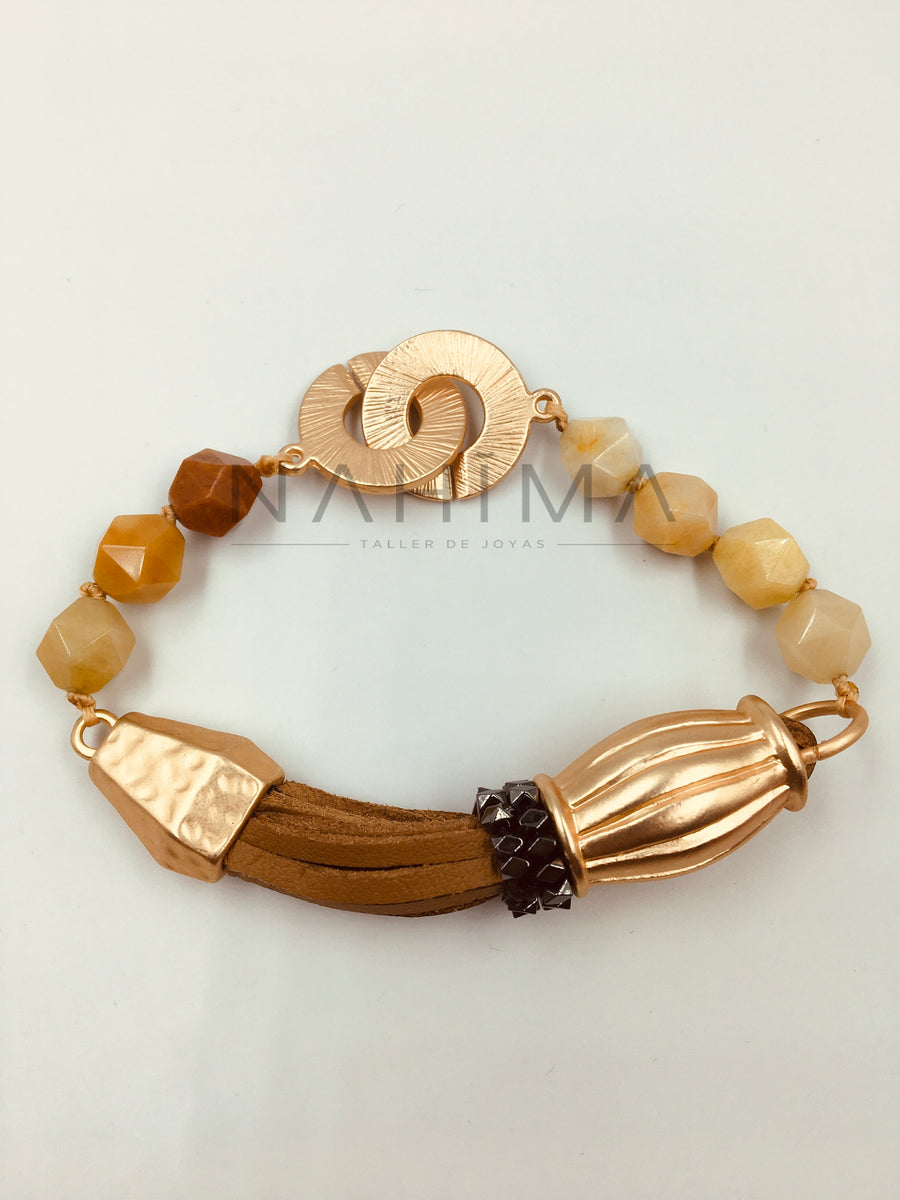 Pulsera Tiras de Piel